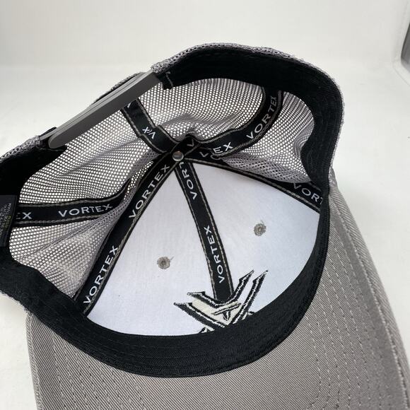 Vortex Mens Snapback Baseball Cap Hat Gray Embroidered Logo One Size - Picture 7 of 7